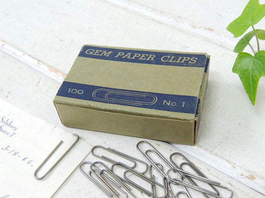GEM アメリカ製 ペーパークリップ入り ヴィンテージ 紙箱 パッケージ USA