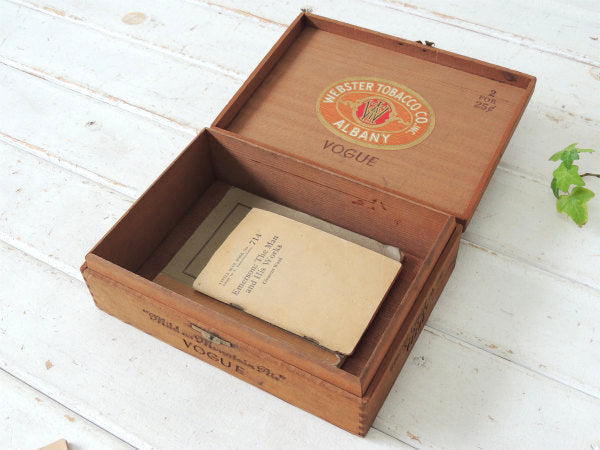 【WEBSTER TOBACCO CO】木製・ヴィンテージ・タバコケース・ウッドボックス・木箱