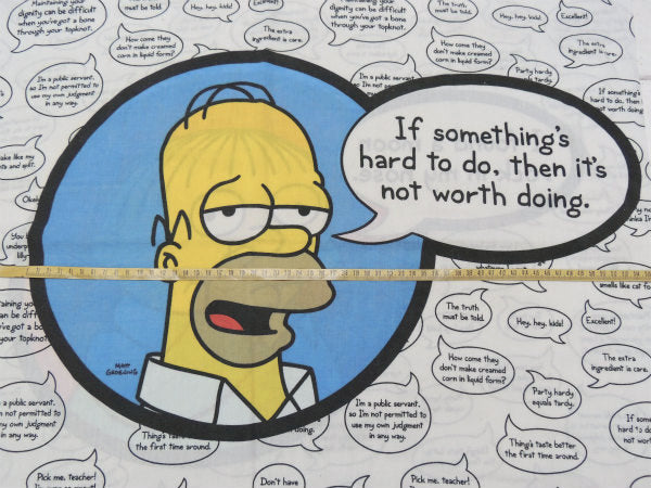 【シンプソンズ】ホーマー&ラルフウィガム・吹き出しコミック柄・USEDピロケース/枕カバー