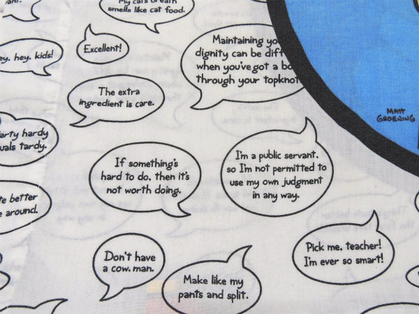 【シンプソンズ】ホーマー&ラルフウィガム・吹き出しコミック柄・USEDピロケース/枕カバー