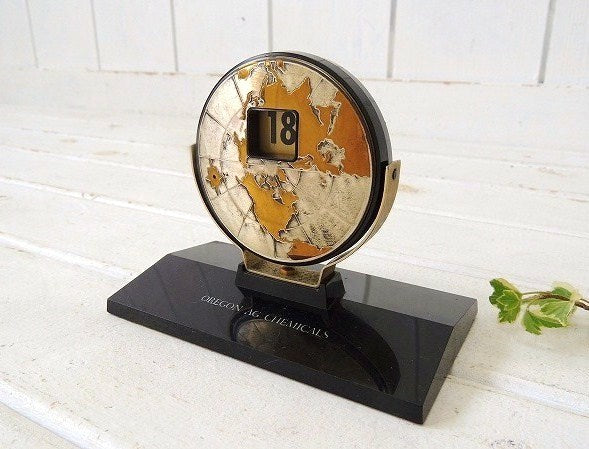 地球儀型・ノベルティ・ヴィンテージ・デスクカレンダー/卓上カレンダー USA