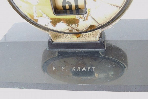 地球儀型・ノベルティ・ヴィンテージ・デスクカレンダー/卓上カレンダー USA