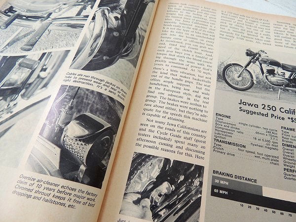 【cycle guide/1968/JAWA250 CALIF.】ビンテージ・オートバイ雑誌・USA