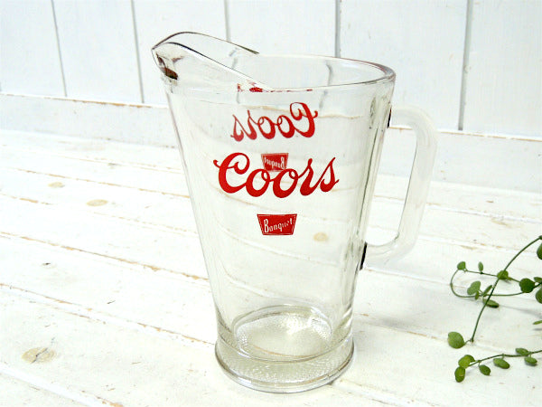 【Coors・クアーズビール】1970's~アドバタイジングン・ビンテージ・ピッチャー・ガラスジャグ