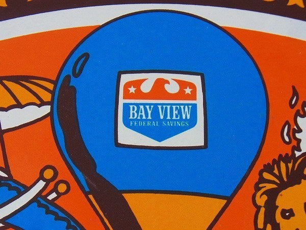 サーカス柄・ティン製・ノベルティ・ヴィンテージ・トレイ/盆 USA