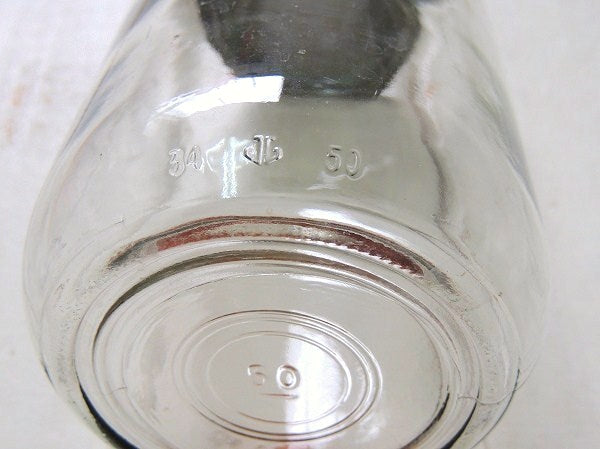 シャビーなアンティーク・ガラスジャー/ガラス瓶/保存ビン USA