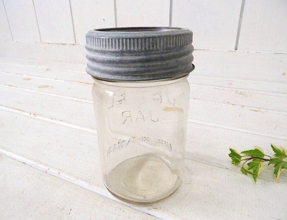 【Improved GEM】カナダ製・アンティーク・ガラスジャー/ガラス容器/保存ビン