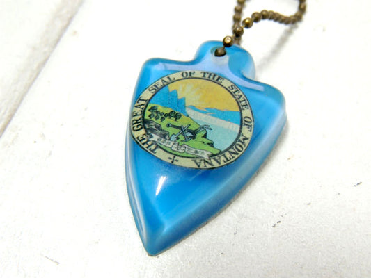 【モンタナ・州章・モチーフ】1960s~・デッドストック・ビンテージ・キーホルダー・USA