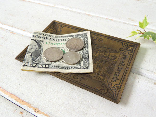 Lange Jeweler アールヌーヴォー 真鍮 ノベルティ アンティーク トレイ ジュエリートレイ アクセサリートレイ