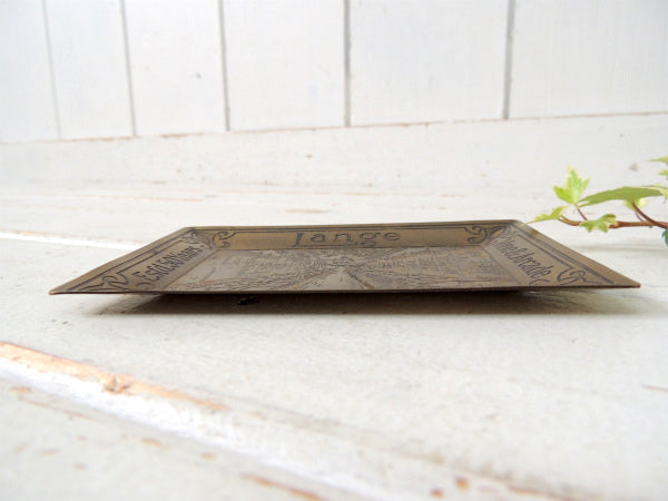 Lange Jeweler アールヌーヴォー 真鍮 ノベルティ アンティーク トレイ ジュエリートレイ アクセサリートレイ