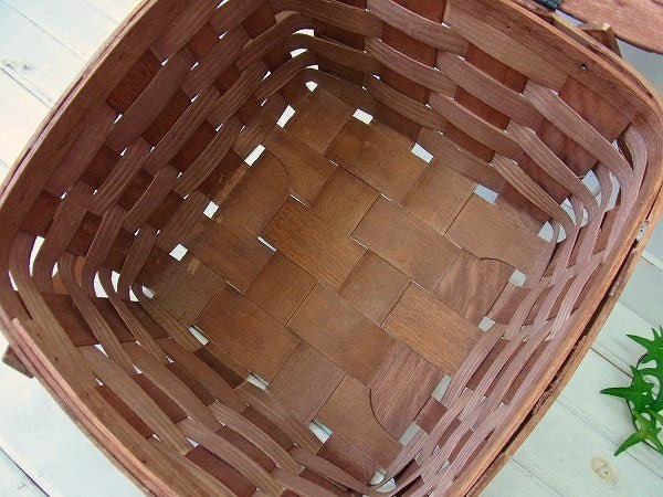 木製のピクニック・バスケット/パイバスケット/カゴ　USA