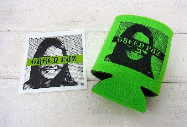 【GREEN FUZ】グリーンファズ・ダークグレーTシャツ&ステッカー&缶ホルダー・3点セット(M)