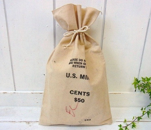 【U.S.MINT】米国造幣局・1¢・ヴィンテージ・コイン袋/布袋　USA