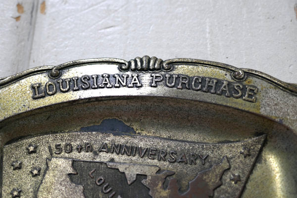 ルイジアナ買収 シルバープレート 1953年 記念品 ヴィンテージ トレイ プレート 灰皿 USA