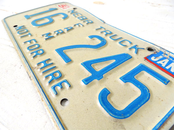 【ネブラスカ州・NEBR TRUCK・FARM】トラックナンバー・ヴィンテージ・ナンバープレート