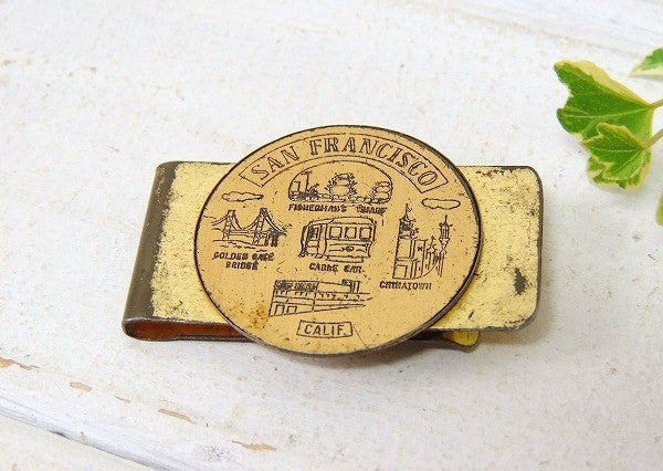 【サンフランシスコ】カリフォルニア・スーベニア・ヴィンテージ・マネークリップ USA