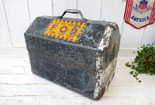 Simonsen ミリタリー・3段式・両開き・ヴィンテージ・ツールボックス・工具箱・ツールケース