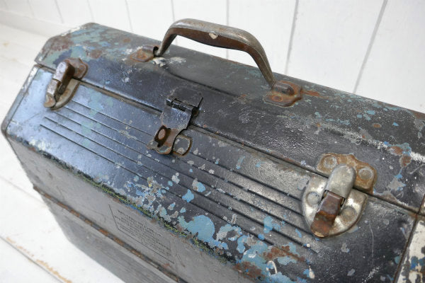 Simonsen ミリタリー・3段式・両開き・ヴィンテージ・ツールボックス・工具箱・ツールケース