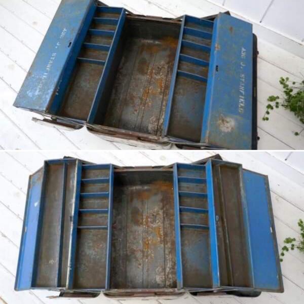 Simonsen ミリタリー・3段式・両開き・ヴィンテージ・ツールボックス・工具箱・ツールケース