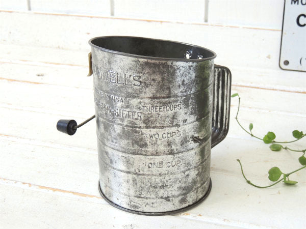 【BROMWELL】3CUPサイズ・ヴィンテージ・メジャーリングシフター・粉ふるい・フラワーシフター