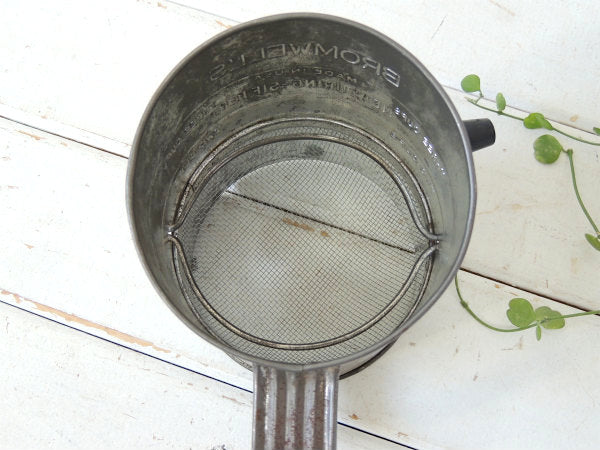 【BROMWELL】3CUPサイズ・ヴィンテージ・メジャーリングシフター・粉ふるい・フラワーシフター