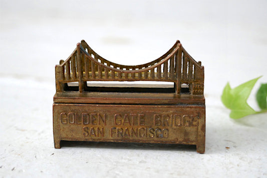 ゴールデンゲートブリッジ ゴールドトーン ヴィンテージ スーベニア品 ペンシルシャープナー 鉛筆削り