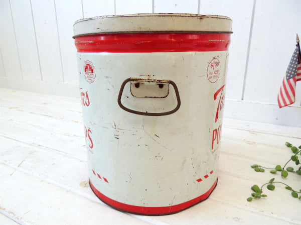 【Tasty Taters】ポテトチップス・ビンテージ・ティン缶/チップス缶/菓子缶 USA