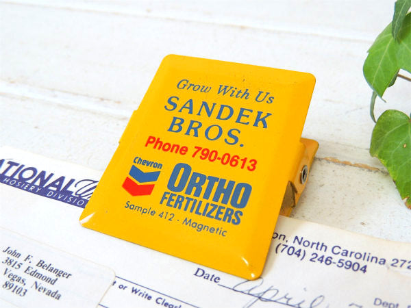 USA シェブロン CHEVRON マグネット付き ノベルティ ヴィンテージ ペーパー クリップ モーター系 ガレージ USA