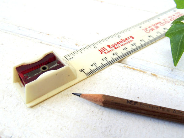 【1960~1970s】アメリカ不動産会社・アドバタイジング・ビンテージ・鉛筆削り+ルーラー・定規