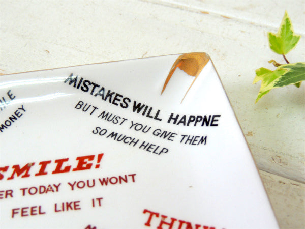 SMILE ミッドセンチュリー・ユーモア英字・セラミック・ヴィンテージ・灰皿・アシュトレイ  USA