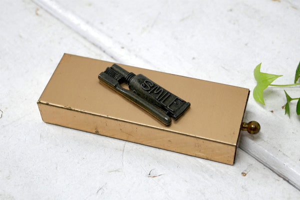 ゴールドトーン トラベル用 歯ブラシ&歯磨き粉入り 50's ヴィンテージ  歯磨きセット USA