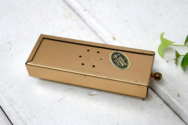 ゴールドトーン トラベル用 歯ブラシ&歯磨き粉入り 50's ヴィンテージ  歯磨きセット USA