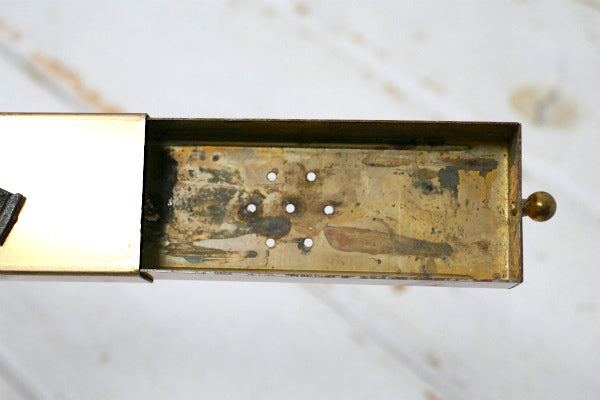 ゴールドトーン トラベル用 歯ブラシ&歯磨き粉入り 50's ヴィンテージ  歯磨きセット USA