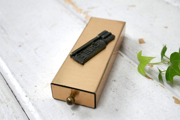 ゴールドトーン トラベル用 歯ブラシ&歯磨き粉入り 50's ヴィンテージ  歯磨きセット USA