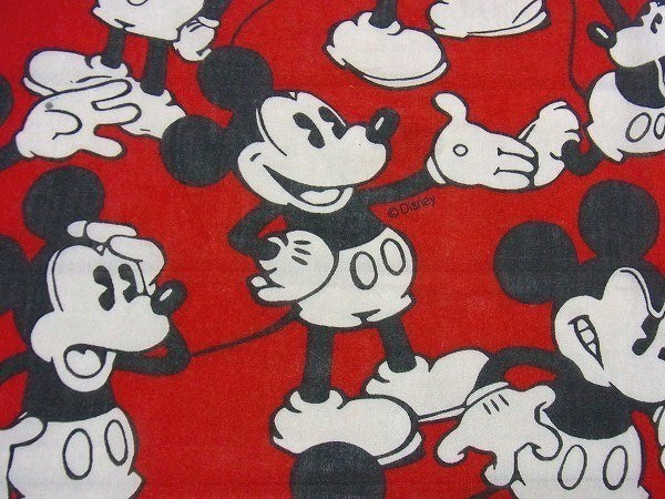 【ミッキーマウス】ディズニー・キャラクター生地/ユーズドシーツ(ボックスタイプ) USA
