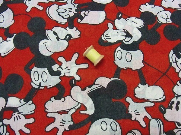 【ミッキーマウス】ディズニー・キャラクター生地/ユーズドシーツ(ボックスタイプ) USA