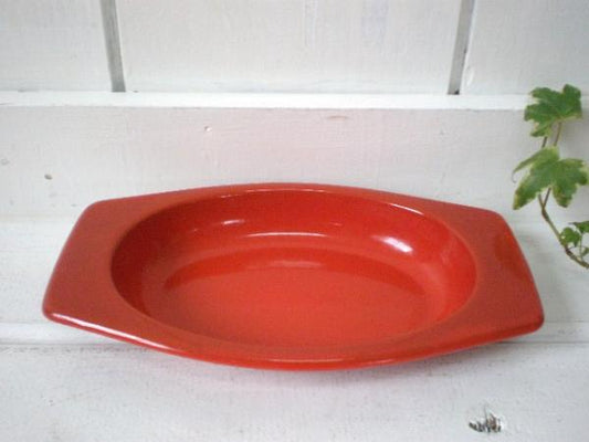 USA 赤色 アンティーク ホーロー グラタン皿 食器 キッチン雑貨