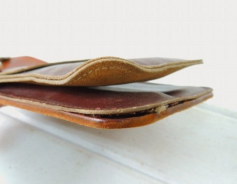 レザー製・ヴィンテージ・3ポケットツールポーチ・DIY/工具エプロン/ツールエプロン