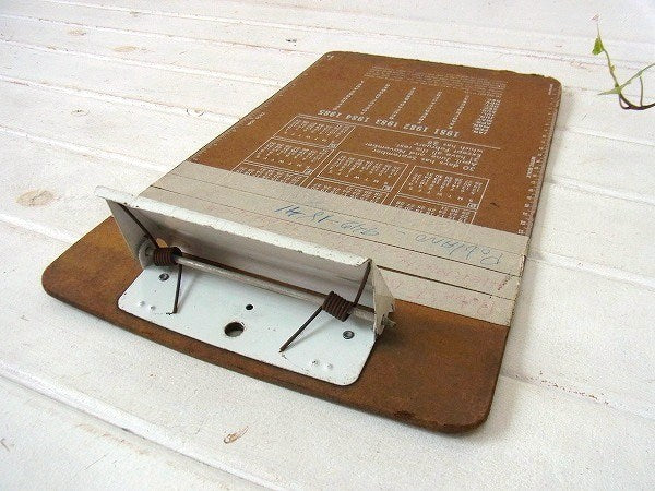 メジャー&カレンダー付き・80'sヴィンテージ・クリップボード/バインダー USA