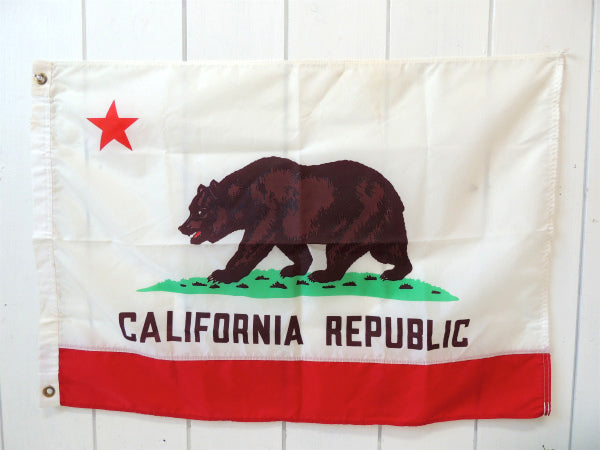 【CALIFORNIA】大きな・カリフォルニア州旗・グリズリー・フラッグ・USA