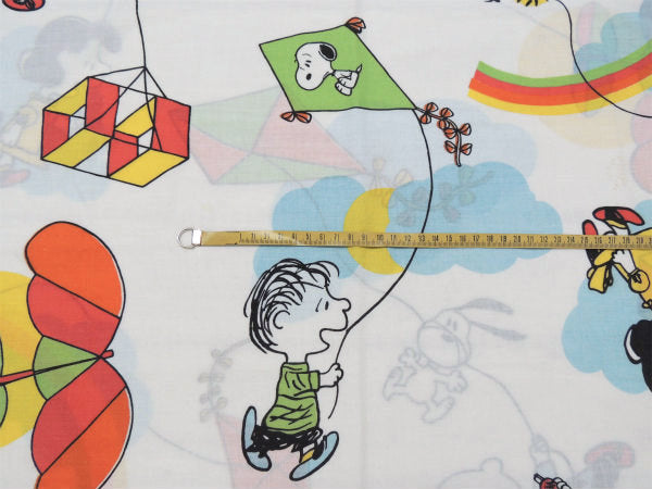 【スヌーピー】ピーナッツの仲間・カイト柄・60'sヴィンテージ・ピロケース/枕カバー USA