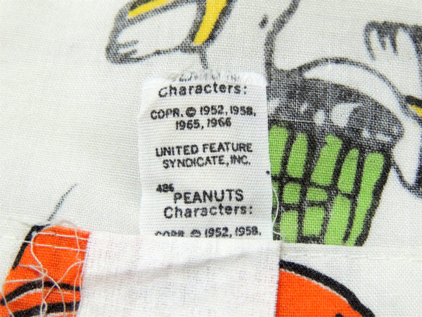 【スヌーピー】ピーナッツの仲間・カイト柄・60'sヴィンテージ・ピロケース/枕カバー USA