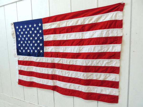 【アメリカ合衆国・50星・刺繍】ヴィンテージ・星条旗・アメリカンフラッグ・US
