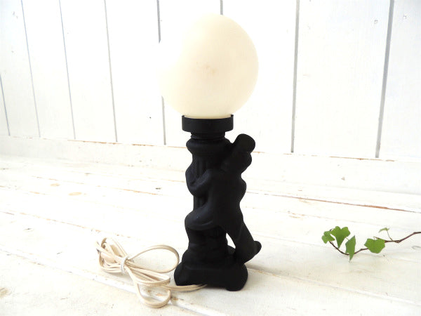 【1960〜70's・BAR・看板・USA】ヴィンテージ・テーブルランプ・卓上ランプ・陶器製・人形