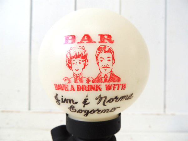 【1960〜70's・BAR・看板・USA】ヴィンテージ・テーブルランプ・卓上ランプ・陶器製・人形