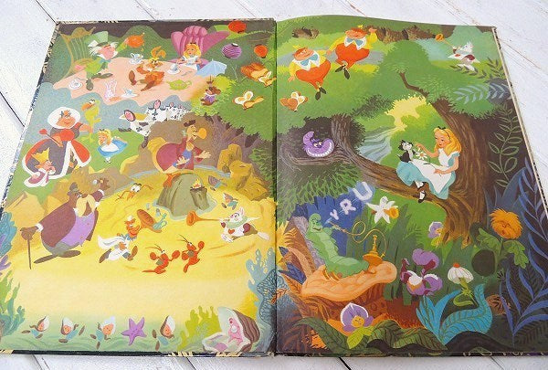 【ふしぎの国のアリス】ディズニー・初版・ヴィンテージ・絵本/大判サイズ USA