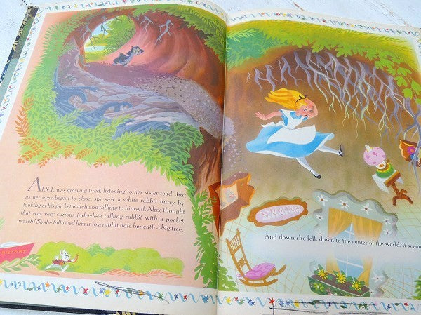 【ふしぎの国のアリス】ディズニー・初版・ヴィンテージ・絵本/大判サイズ USA