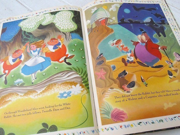 【ふしぎの国のアリス】ディズニー・初版・ヴィンテージ・絵本/大判サイズ USA