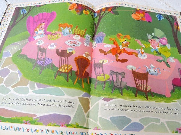 【ふしぎの国のアリス】ディズニー・初版・ヴィンテージ・絵本/大判サイズ USA