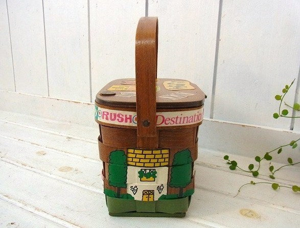 【Caro-Nan】1967年・トラベルシリーズ・アンティーク・カロナンバスケット/カゴバッグ